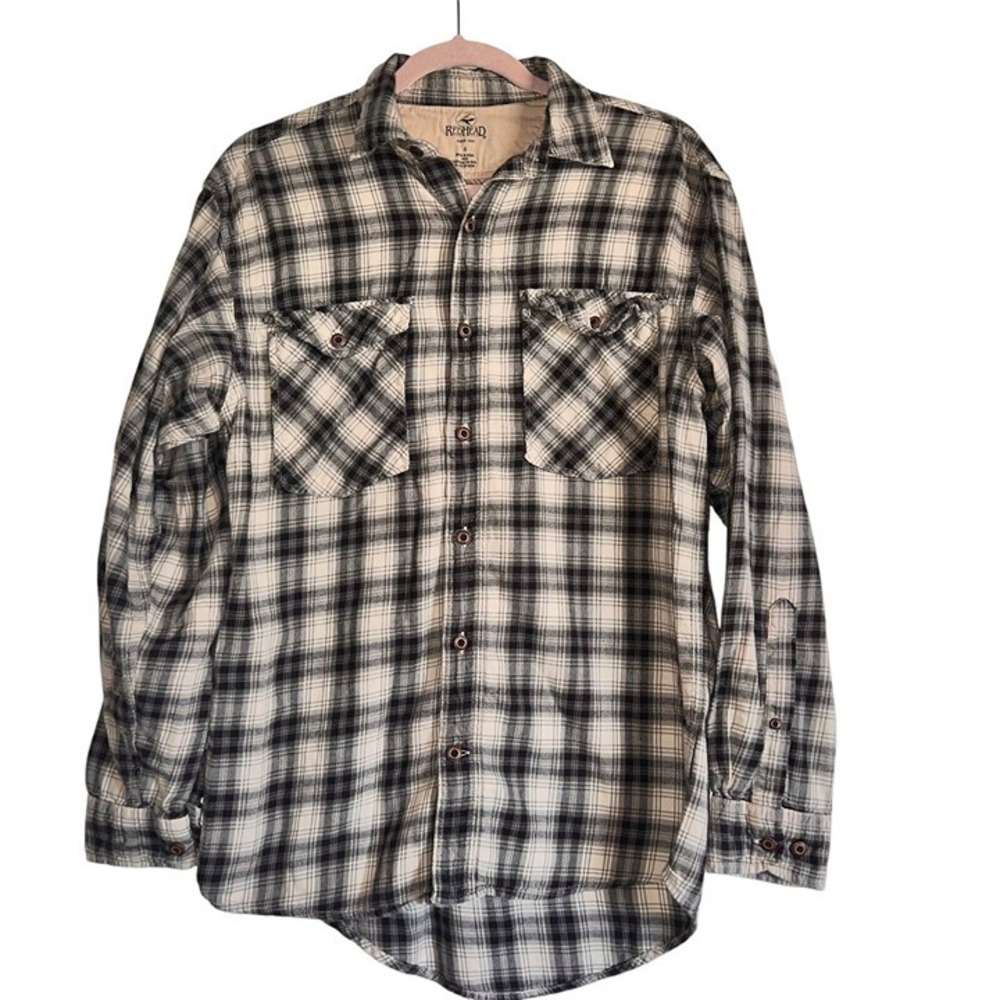 RedHead Mens S Plaid Flannel Shirt Lumberjack Cabin Core Gorpcore Outdoor
